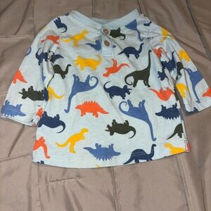 First Impressions Blue Dinosaur Shirt